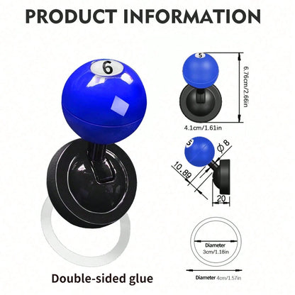 Billiard Style Car Push Start Button Cover Pool Cue Metal Joystick Universal Auto Ignition Lever For Cars/PCs/Gaming Gift For Men