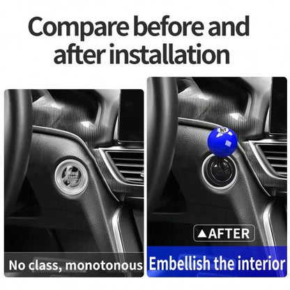 Billiard Style Car Push Start Button Cover Pool Cue Metal Joystick Universal Auto Ignition Lever For Cars/PCs/Gaming Gift For Men