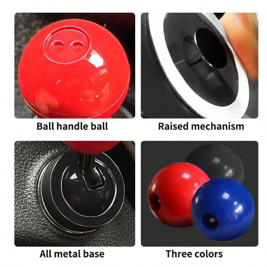 Billiard Style Car Push Start Button Cover Pool Cue Metal Joystick Universal Auto Ignition Lever For Cars/PCs/Gaming Gift For Men