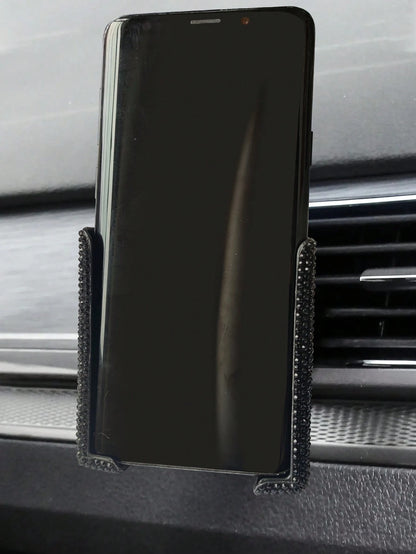 Black Crystal Rhinestone Design Car Air Vent Phone Holder, Multifunctional Car Phone Mount Clip, Compatible With IPhone, Android Phones, Gift For Boyfriend, Family, Friends
