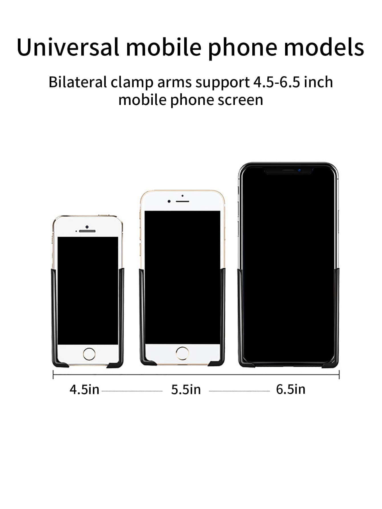 Black Crystal Rhinestone Design Car Air Vent Phone Holder, Multifunctional Car Phone Mount Clip, Compatible With IPhone, Android Phones, Gift For Boyfriend, Family, Friends