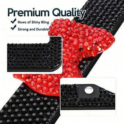 Bling License Plate Frame For Women, Rhinestone Bow License Plate Frame, Stainless Steel Crystal Sparkly Car Accessories