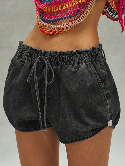 Bohemela Women's Solid Color Casual Shorts