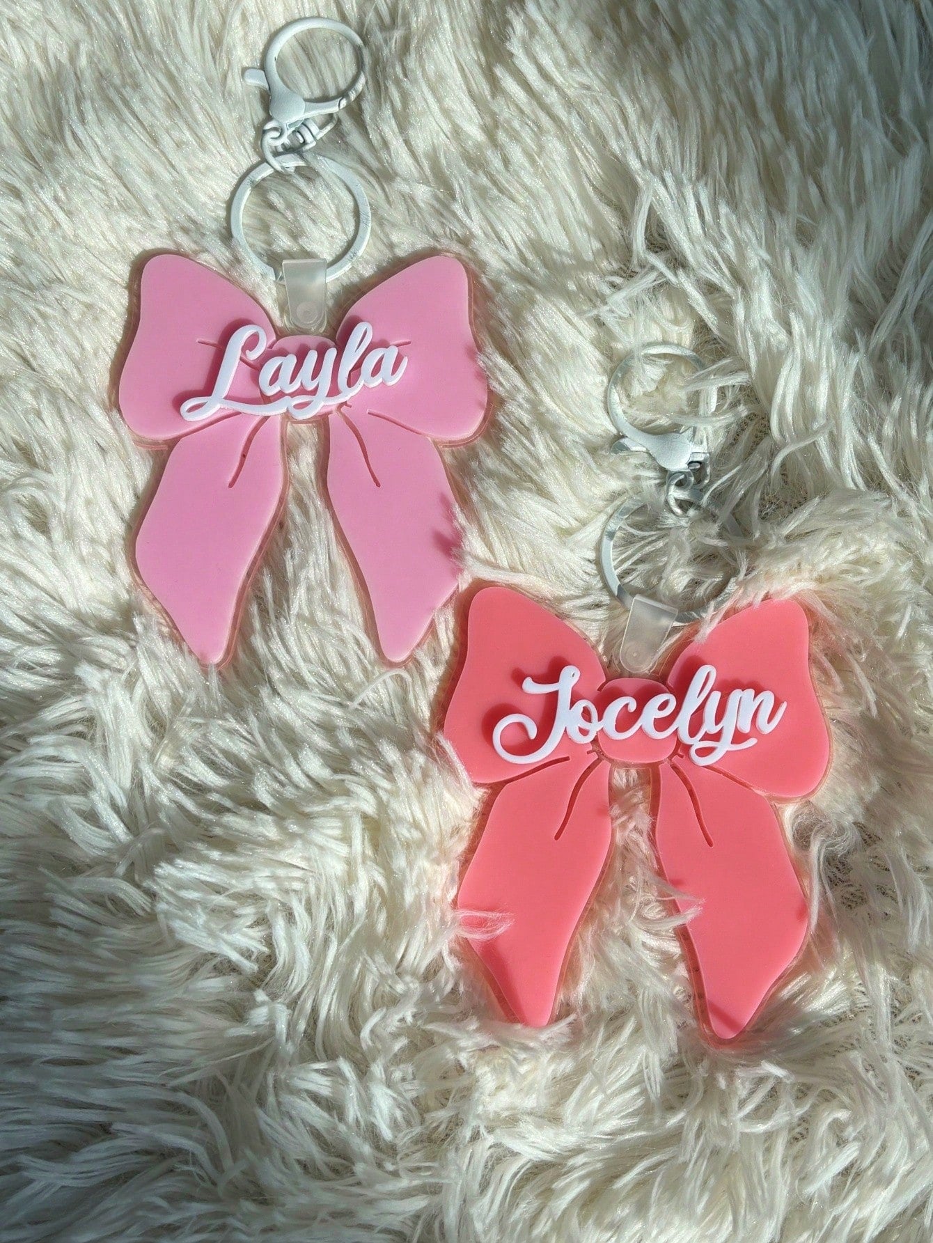 Bowknot Girl Backpack Name Tag, Name Hanging Tag, Backpack Label, Girl Keychain, Bag Tag, Girl Name Plate, Girl Gift, Matching, School Supplies, Back To School, School Gift, Office Supplies, School It