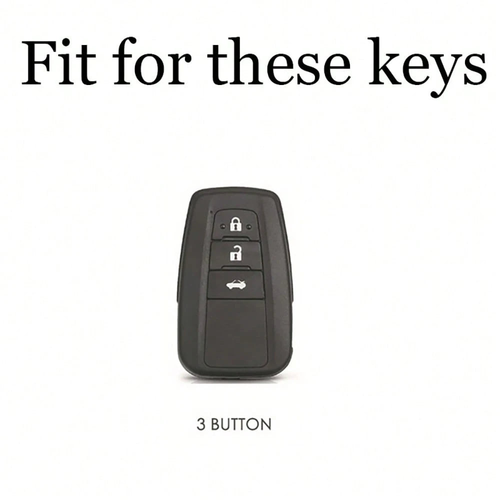 Brand New Leather Car Remote Key Cover Compatible With Toyota Prius, Camry, Corolla, Avalon, CHR, RAV4, Land Cruiser Prado Keyless Entry Key Fob