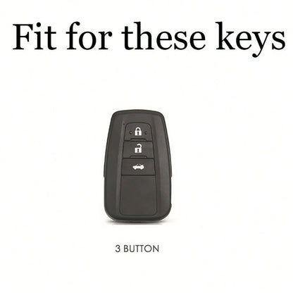 Brand New Leather Car Remote Key Cover Compatible With Toyota Prius, Camry, Corolla, Avalon, CHR, RAV4, Land Cruiser Prado Keyless Entry Key Fob