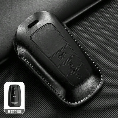 Brand New Leather Car Remote Key Cover Compatible With Toyota Prius, Camry, Corolla, Avalon, CHR, RAV4, Land Cruiser Prado Keyless Entry Key Fob