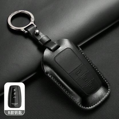 Brand New Leather Car Remote Key Cover Compatible With Toyota Prius, Camry, Corolla, Avalon, CHR, RAV4, Land Cruiser Prado Keyless Entry Key Fob