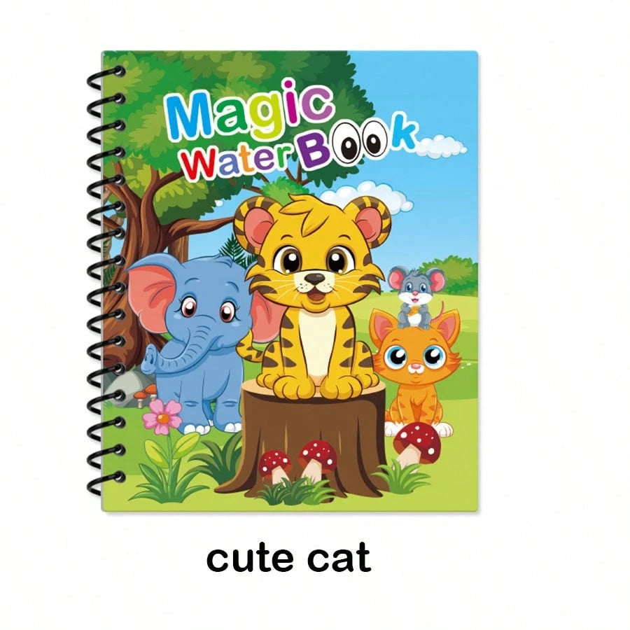 Brand New Magic Water Painting Book Coloring Book Suitable For Birthday Christmas New Year Gift Children Painting Book, Magical Children Doodle Water Painting Book, Clear Water Coloring Painting Book