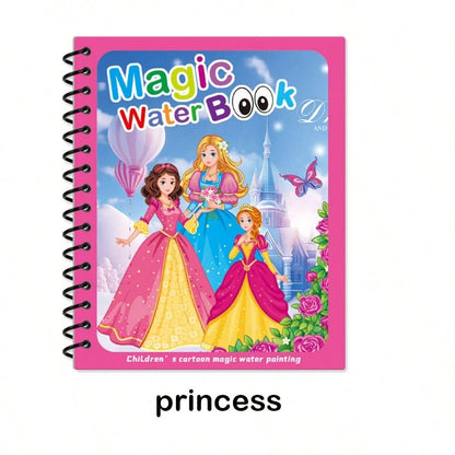 Brand New Magic Water Painting Book Coloring Book Suitable For Birthday Christmas New Year Gift Children Painting Book, Magical Children Doodle Water Painting Book, Clear Water Coloring Painting Book