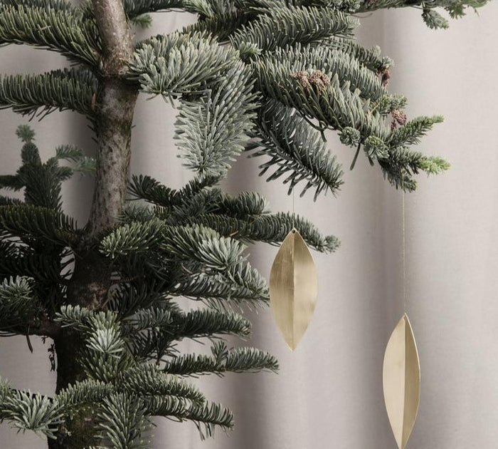 Brass Leaf Ornament, Set of 4