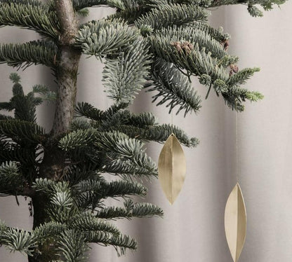 Brass Leaf Ornament, Set of 4