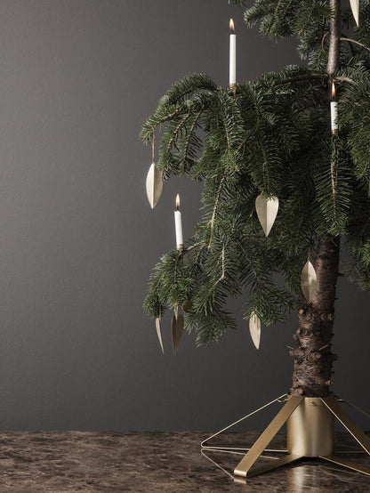 Brass Leaf Ornament, Set of 4