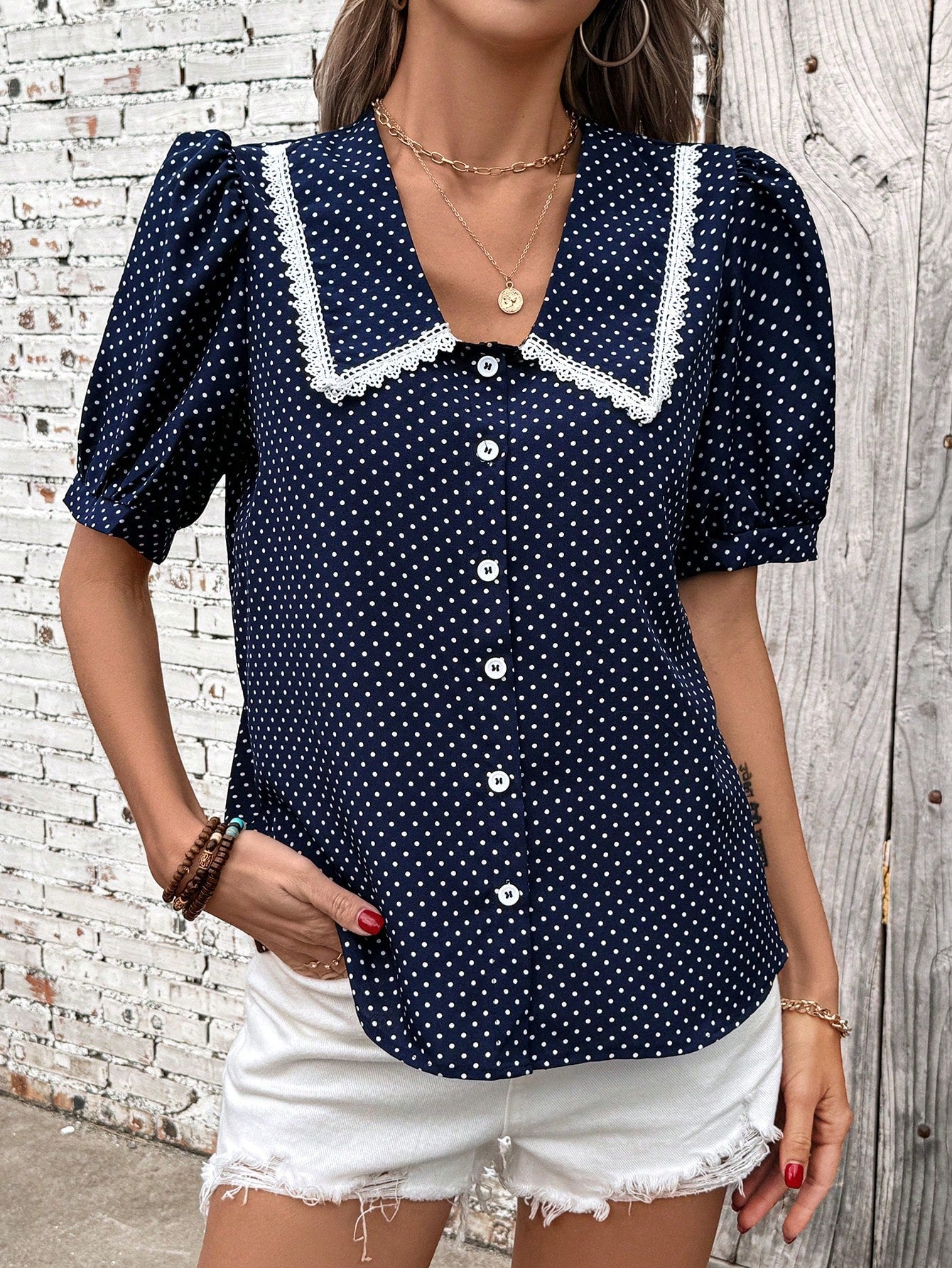 Breezaya Casual- Vacation Casual Lace Shirt