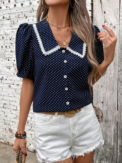 Breezaya Casual- Vacation Casual Lace Shirt