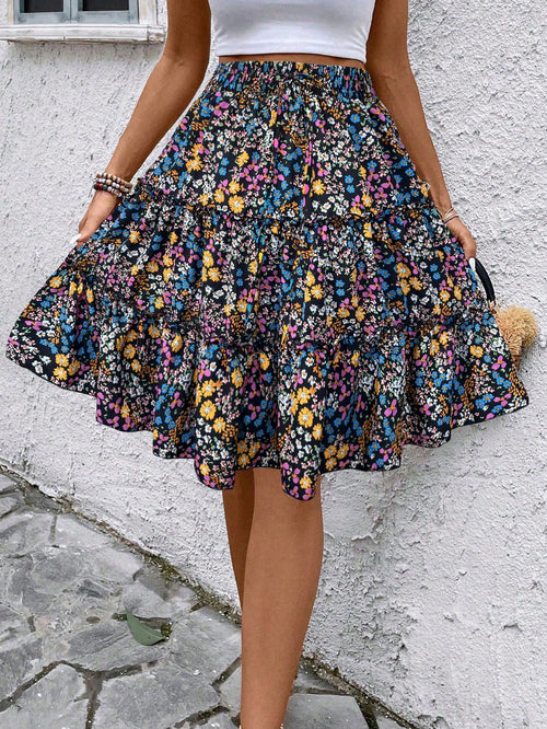 Breezaya Women Chiffon Floral Ruffle Hem Skirt (Assorted Prints)