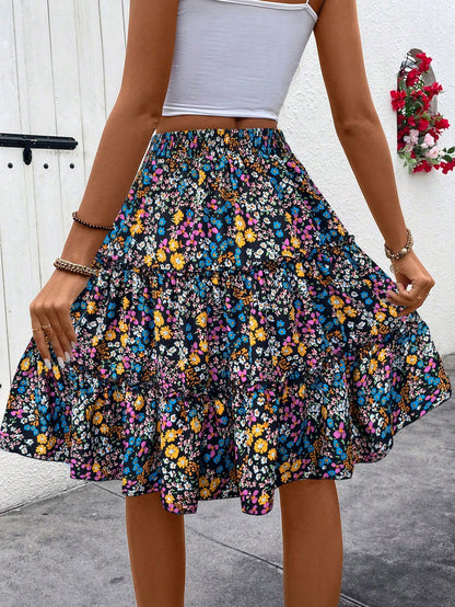 Breezaya Women Chiffon Floral Ruffle Hem Skirt (Assorted Prints)