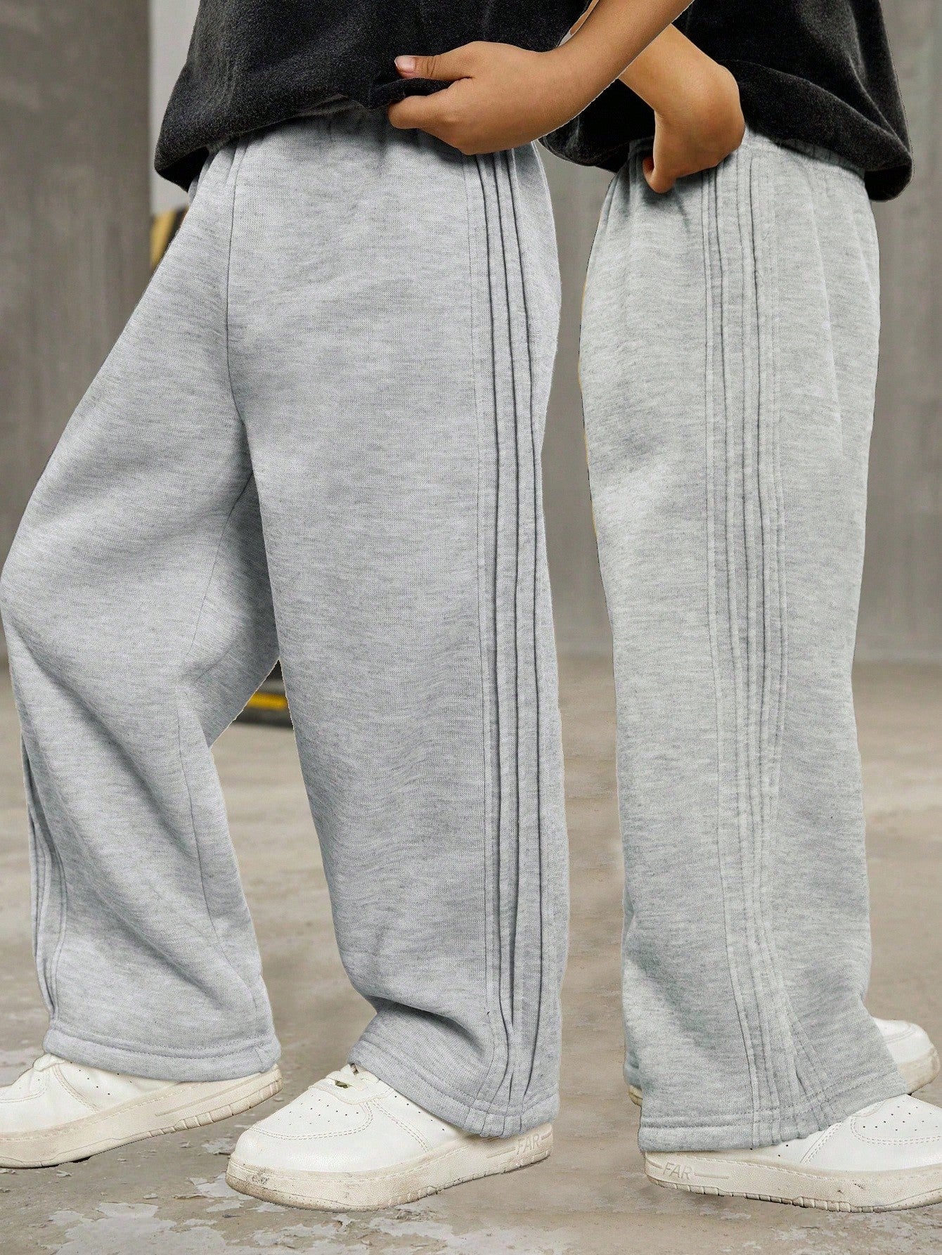 Bubblio 1-Pack Young Boys Casual College Fashionable Loose Pleated Sweatpants,Comfortable Thick Trousers For School,Daily,Sports,Spring,Summer,Autumn,Winter