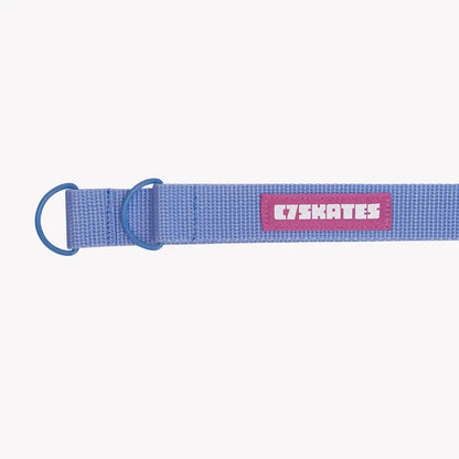 Blue strap with a pink label on a white background featuring the brand 'C7Skates'.