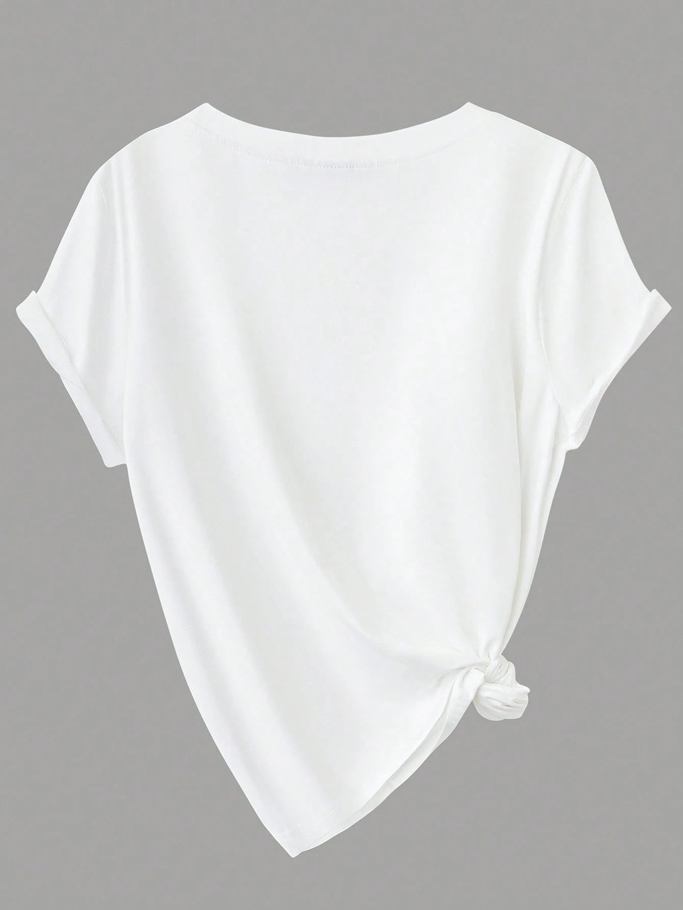 Calvaya Plus Size Casual Solid Color Short Sleeve Tops, Basic Tees