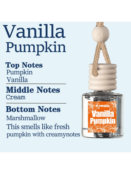 Car Accessories, 2-Bottle And 4-Bottle Car Pendants, Air Fresheners, Perfumes, Essential Oils, Aromatherapy, Car Air Freshener Diffusers, Birthday Gifts, Gifts For Car Lovers Vanilla Pumpkin Car Lover