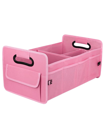 Car Accessories Interior| 1pc Foldable Car Trunk Storage Organizer With Handle, Fits Most Vehicles To Keep Trunks Tidy- Car Accessories For Women, Car Essentials, Trunk Organizer, Car Orginizer, Pin