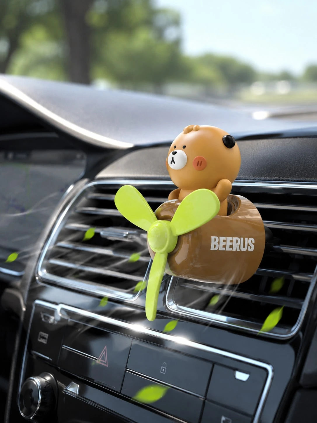 Car Air Vent Aromatherapy Clip, Cartoon Animal Rotating Fan Diffuser, Cute Pilot Dinosaur Tiger Duck Fragrance Air Vent Fan, Car Interior Accessory, Car Fragrance Fragrance Decoration Ornament, Comes