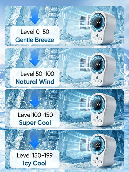 Car Clip-On Fan 360° Rotatable Mini Fan, Suitable For Car Sun Visor, Roof Handle, Seat Belt, Seat, Compact Portable Rechargeable Cooling Fan With LED Display, Suitable For Vehicle, SUV, RV, Van, Strol