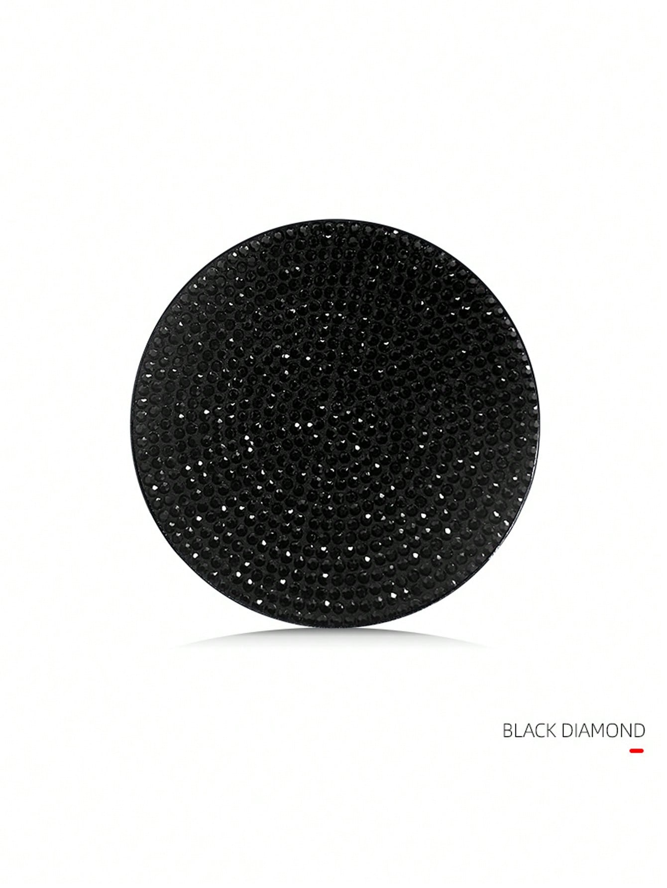 Car Diamond Bling Cup Holder Mat, Black Silicone Non-Slip Coaster With Artificial Diamonds, Car Interior Decor Accessories