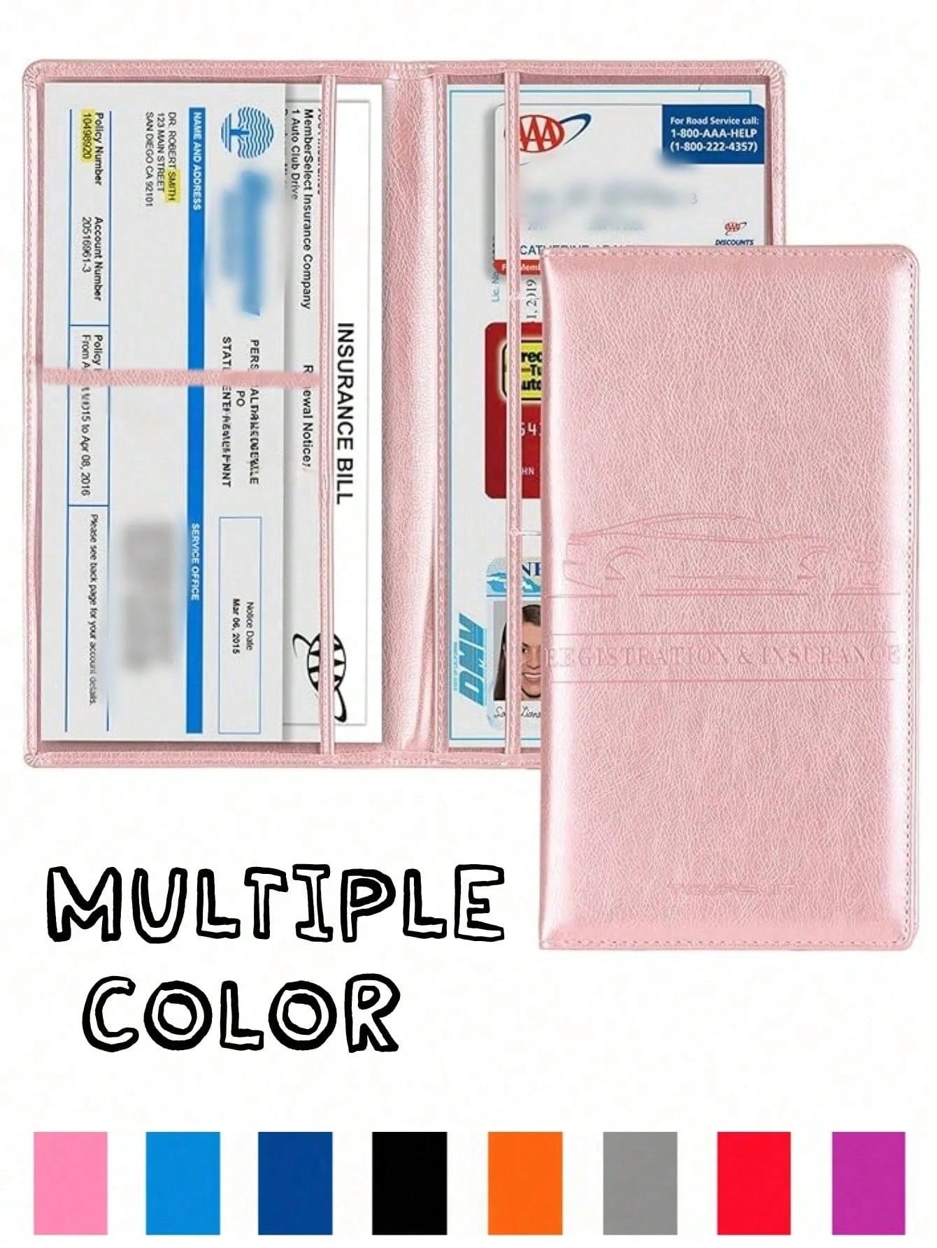 Car Document Organizer Box Glove Box Storage Organizer Suitable For Vehicle Registration, Insurance Policy, Driver's License Cards, Car And Truck Interior Accessories