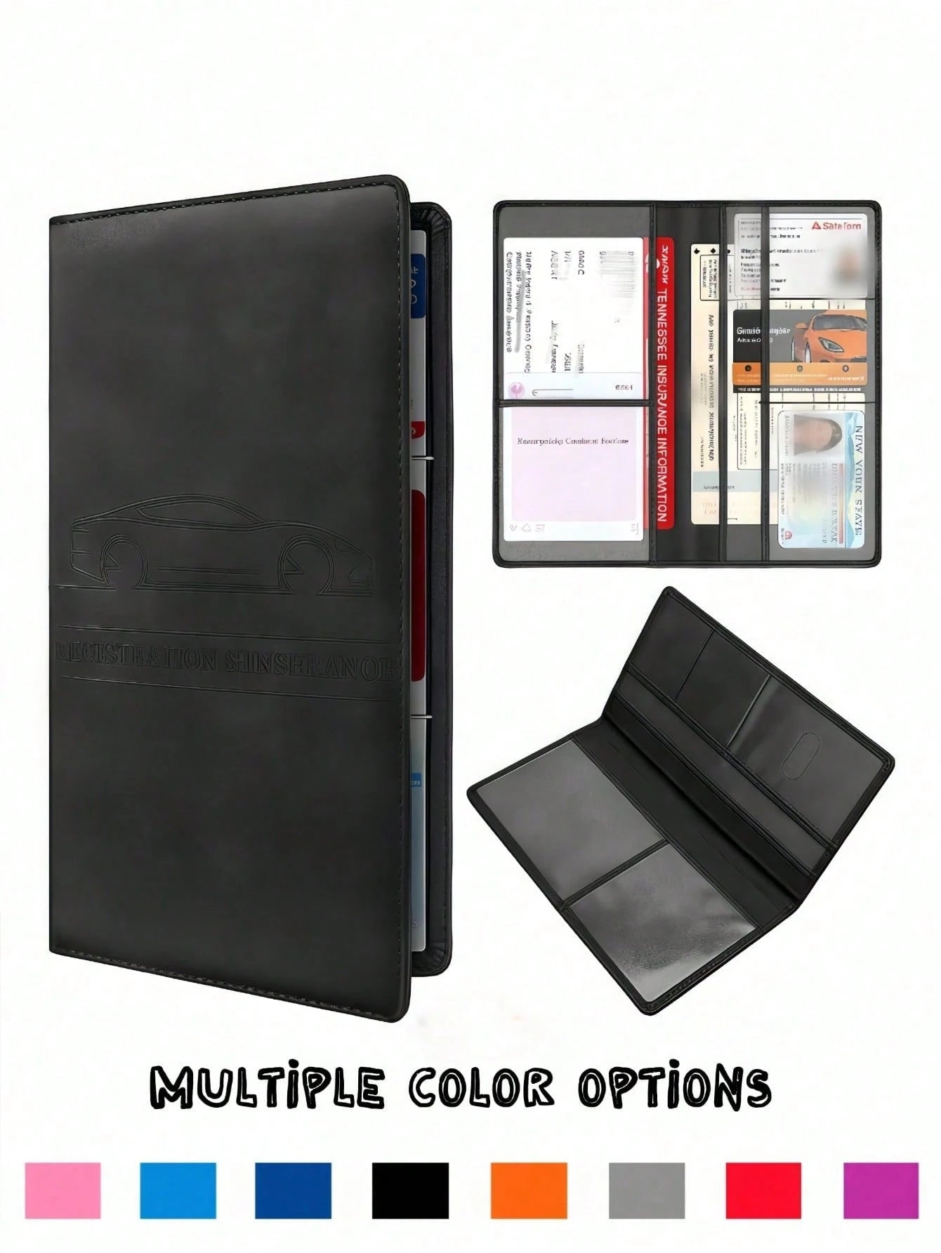 Car Document Organizer Box Glove Box Storage Organizer Suitable For Vehicle Registration, Insurance Policy, Driver's License Cards, Car And Truck Interior Accessories