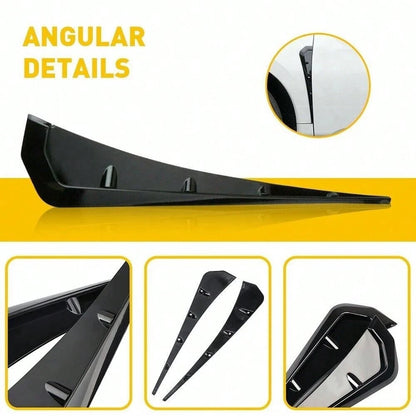 Car F-Ender Side Vents, Carbon Fiber Spoiler Body Decoration Cover, Auto Exterior Accessories Air Inlet Grille Spoiler Trim Cover, Car Accessories Spoiler Trim Cover, Universal Auto Exterior Accessori