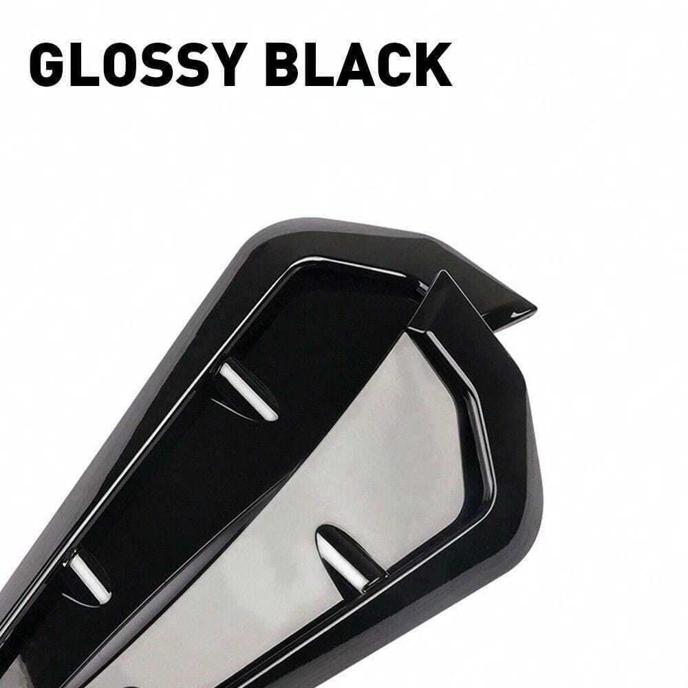 Car F-Ender Side Vents, Carbon Fiber Spoiler Body Decoration Cover, Auto Exterior Accessories Air Inlet Grille Spoiler Trim Cover, Car Accessories Spoiler Trim Cover, Universal Auto Exterior Accessori