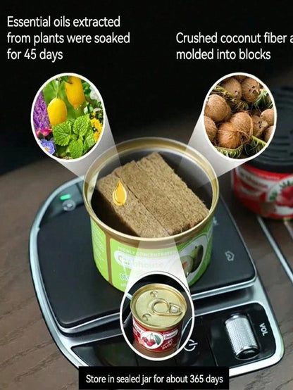 Car Fragrance Wooden Block Diffuser, Car Air Freshener, New Car Odor Eliminator, Fiber Air Freshener, Long-Lasting Woody Scent Fragrance Block, Sweet Fruity Scent Car Decor, Women's Car Accessory, Aes