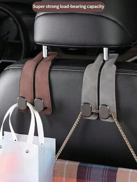 Car Hook, Car Seat Back Double Hook, Multifunctional Car Rear Seat Mobile Phone Holder