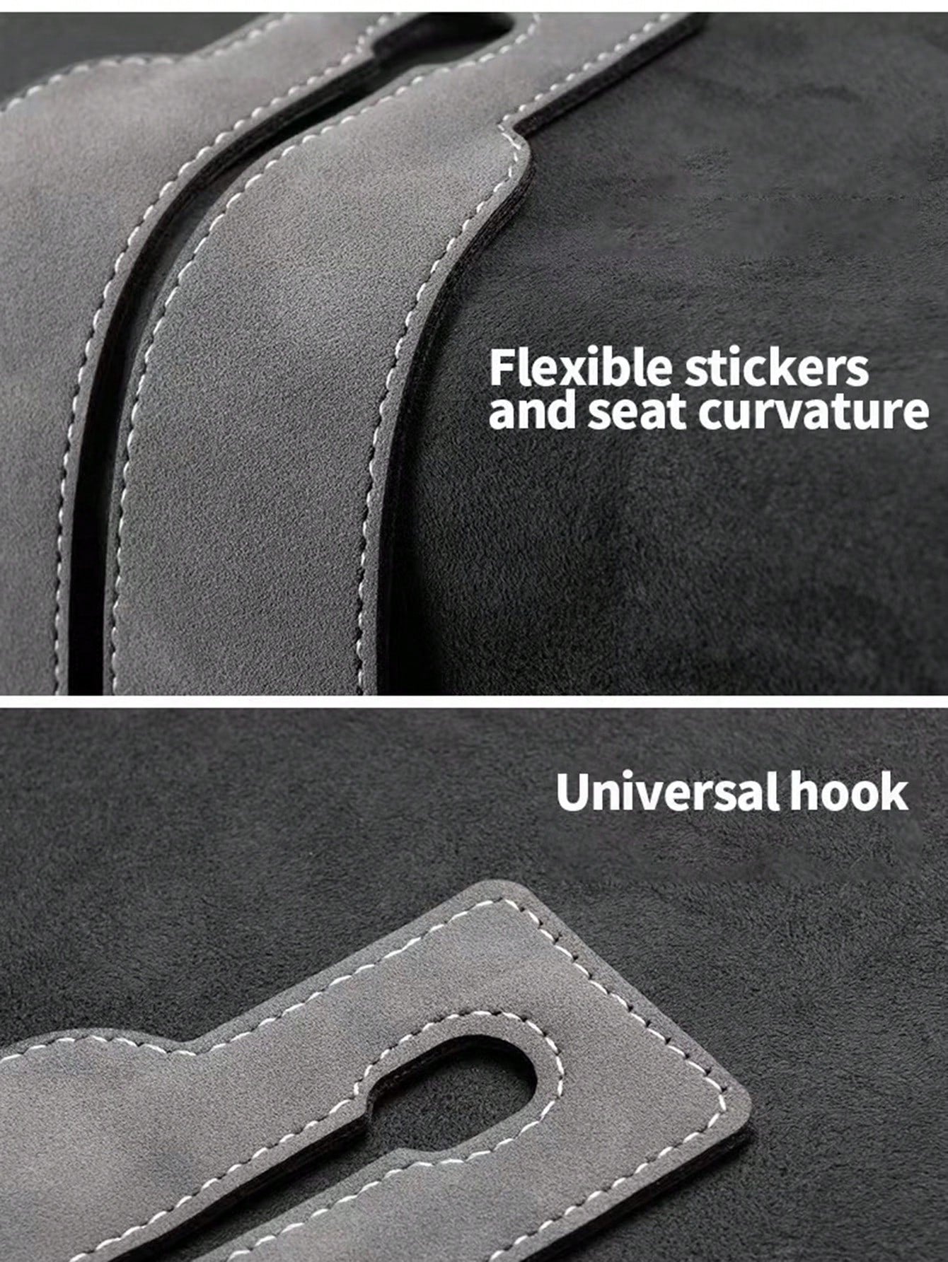 Car Hook, Car Seat Back Double Hook, Multifunctional Car Rear Seat Mobile Phone Holder