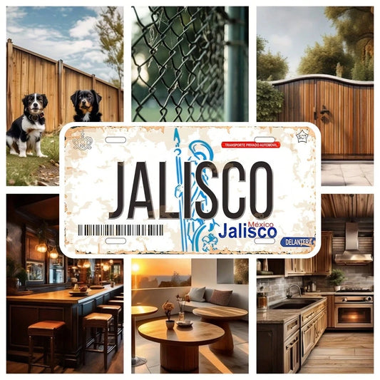 Car, JALISCO, A 6X 12inch Aluminum License Plate, For Decorative Purposes Only, 2D Flat, Suitable For Various Scenarios, 2D Flat