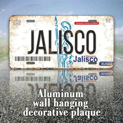 Car, JALISCO, A 6X 12inch Aluminum License Plate, For Decorative Purposes Only, 2D Flat, Suitable For Various Scenarios, 2D Flat