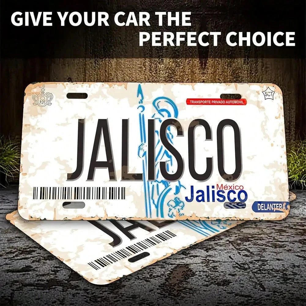 Car, JALISCO, A 6X 12inch Aluminum License Plate, For Decorative Purposes Only, 2D Flat, Suitable For Various Scenarios, 2D Flat