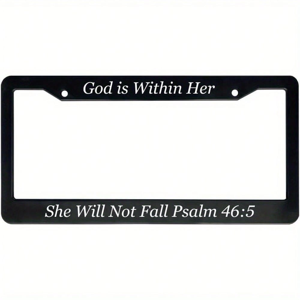 Car K, Christian Women's Mom License Plate Frame (Psalm 465, 1 Piece)