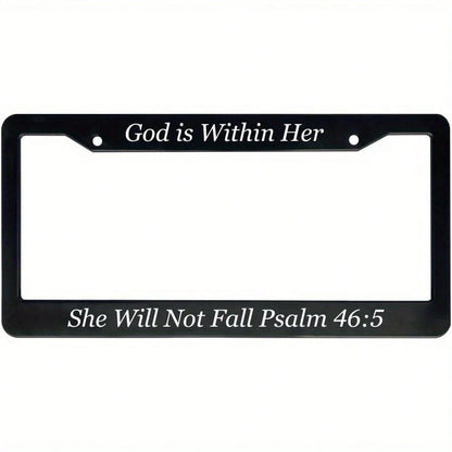 Car K, Christian Women's Mom License Plate Frame (Psalm 465, 1 Piece)