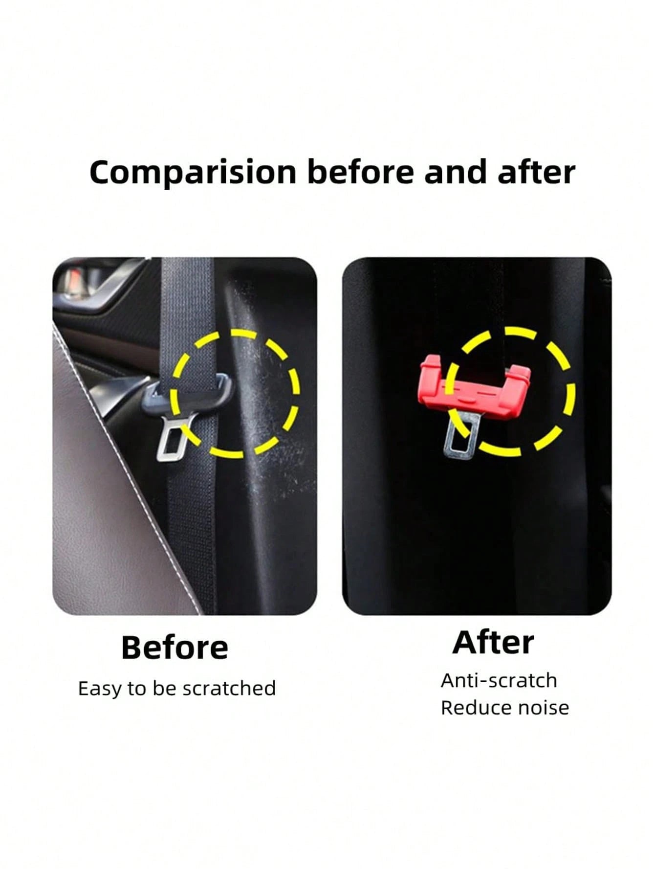 Car Seat Belt Buckle Protector, Car Seat Belt Lock Cover Anti-Scratch Silicone Car Seat Belt Buckle Protector, Car Interior Accessories, Car Accessories