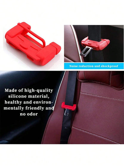 Car Seat Belt Buckle Protector, Car Seat Belt Lock Cover Anti-Scratch Silicone Car Seat Belt Buckle Protector, Car Interior Accessories, Car Accessories