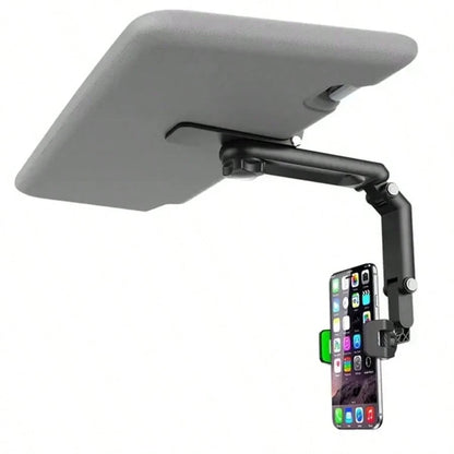 Car Sun Visor Phone Mount, Multi-Functional Rotating Telescopic Sun Visor Phone Holder, Universal Car Navigation Support, 360° Adjustable Non-Adhesive Clip-On Phone Mount