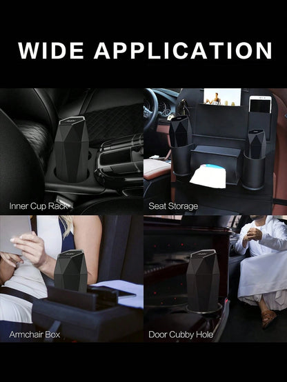 Car Trash Can With Lid, Car Cup Holder Trash Can, Mini Essential Car Accessories For Interior, Leakproof Garbage Can, Multipurpose Organizers And Storage For Car, Home, Kitchen, Office.
