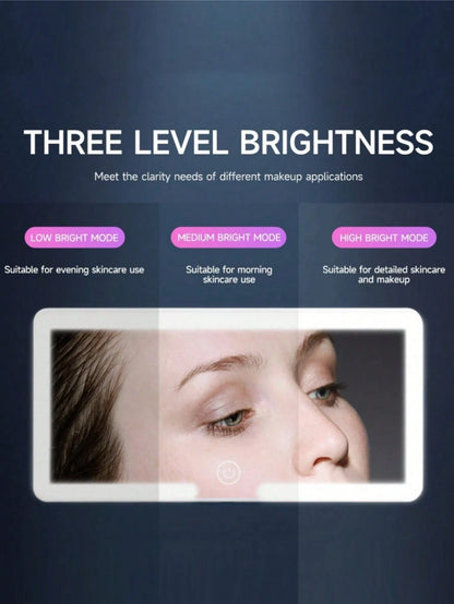 Car Vanity Mirror, Sun Visor LED Car Mirror, 3Modes & 60LEDs, Touch Control Dimmable, USB Charge Sun Visor Auto Interior Vanity Mirror For Women,Universal Car Interior Accessory For Cars, Trucks & SUV