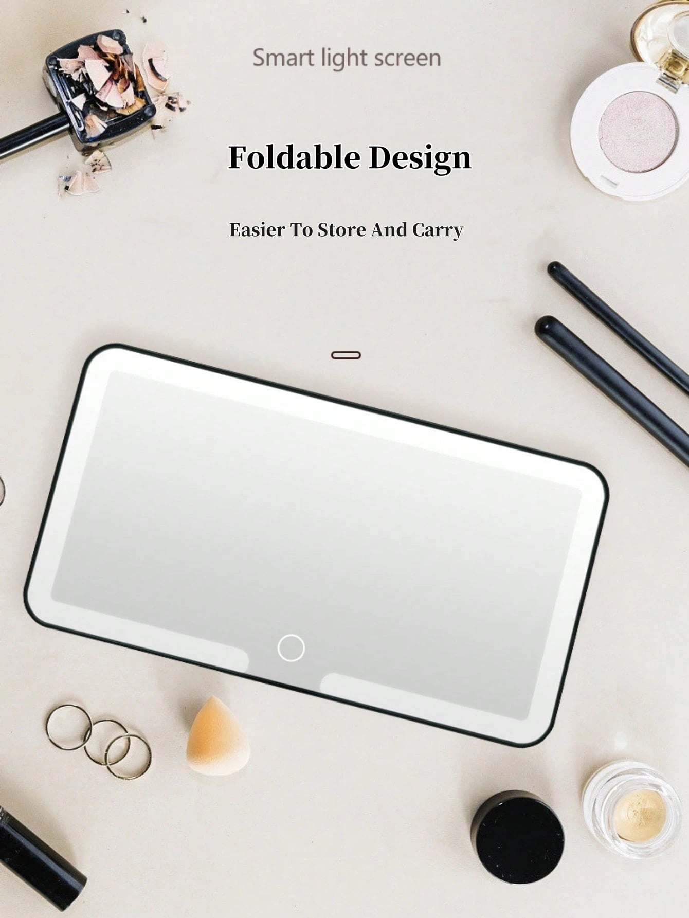 Car Vanity Mirror, Sun Visor LED Car Mirror, 3Modes & 60LEDs, Touch Control Dimmable, USB Charge Sun Visor Auto Interior Vanity Mirror For Women,Universal Car Interior Accessory For Cars, Trucks & SUV