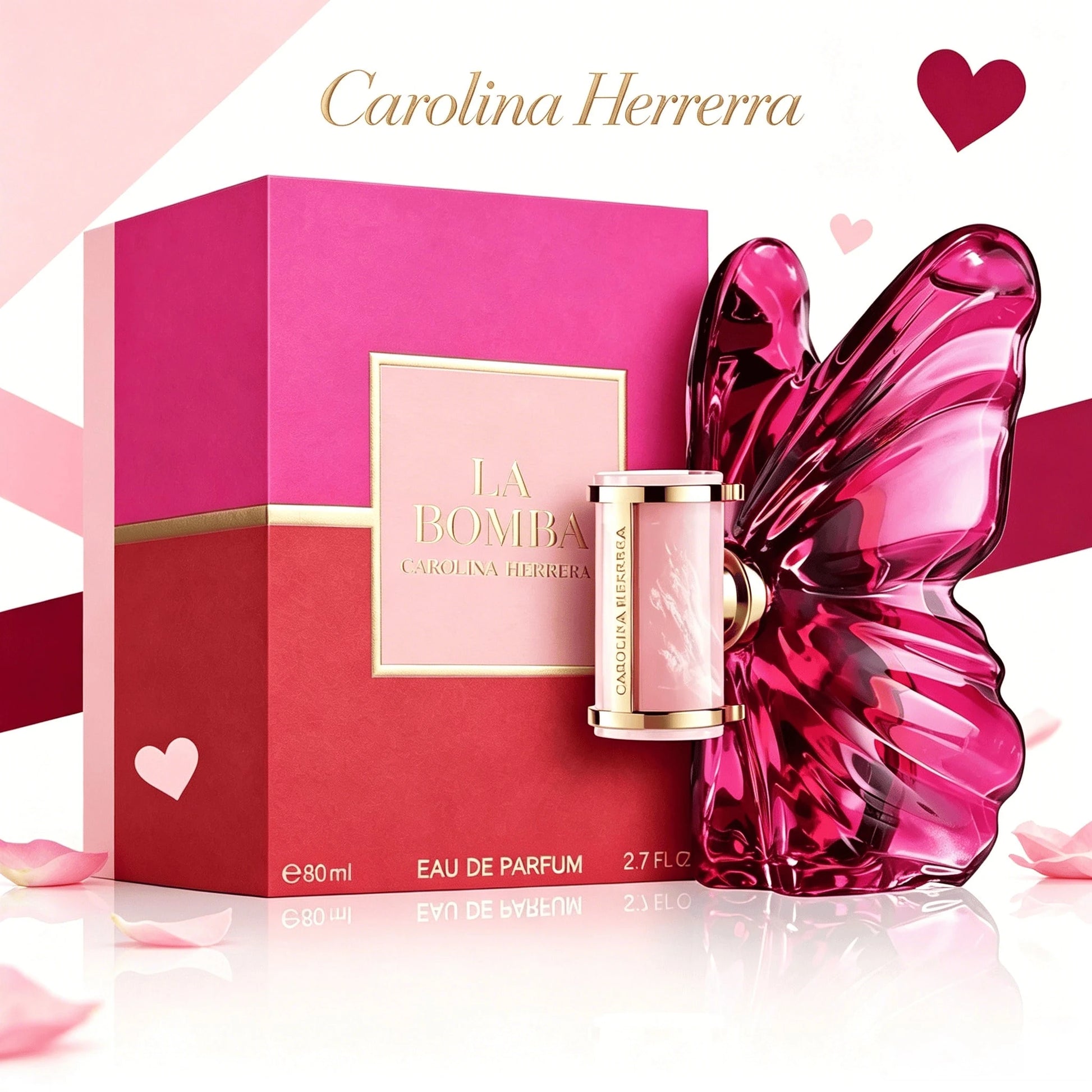 Carolina Herrera La Bomba EDP 80ML Women Floral Fruity Perfume Butterfly Design Womens Perfume Original