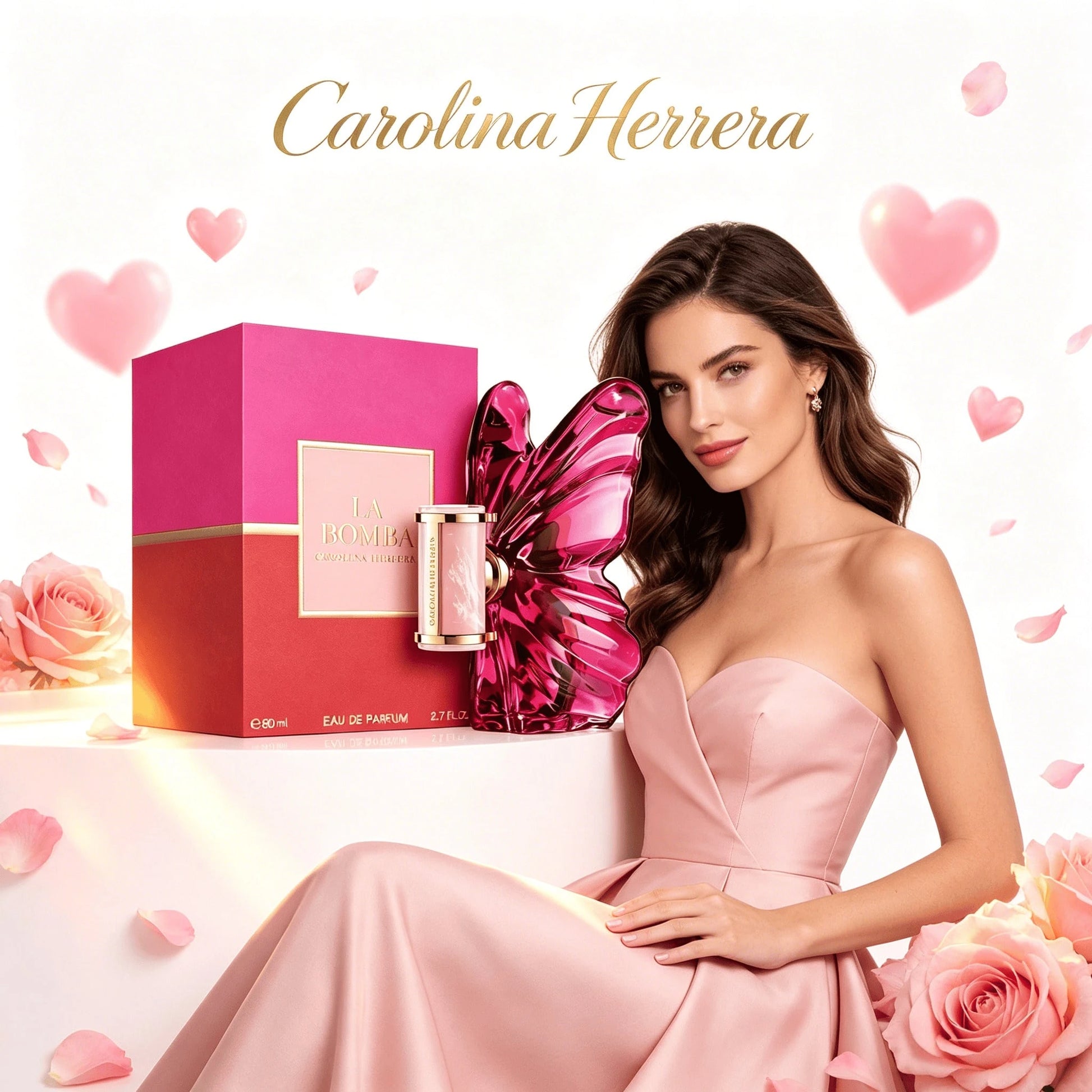 Carolina Herrera La Bomba EDP 80ML Women Floral Fruity Perfume Butterfly Design Womens Perfume Original
