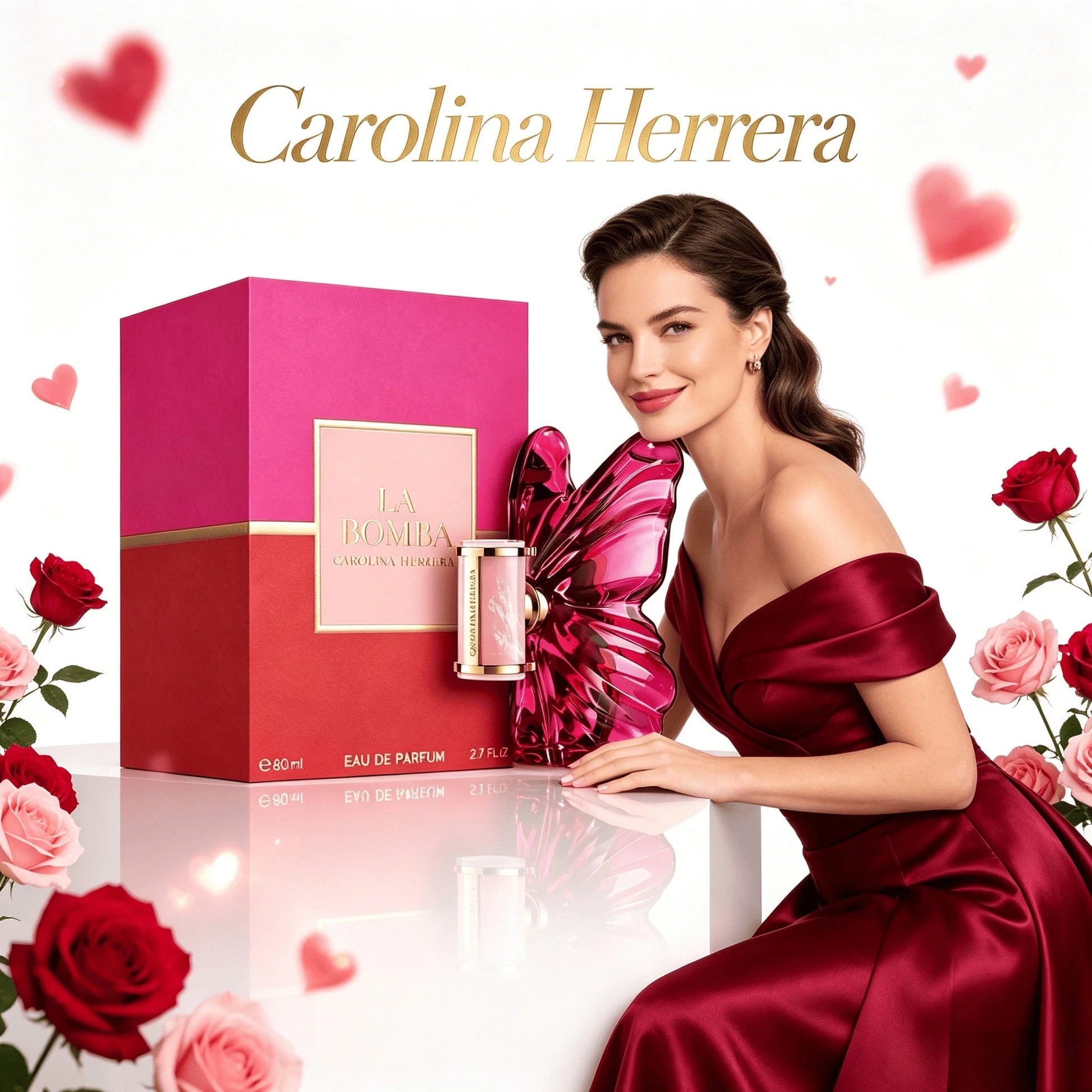 Carolina Herrera La Bomba EDP 80ML Women Floral Fruity Perfume Butterfly Design Womens Perfume Original